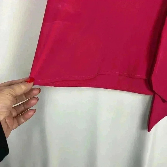 Lucy Love Womens Blouse Pink L Sleeveless Button Down Back Sash Vneck Pretty New - Picture 4 of 11